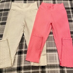 Bundle honey cumb butt scrunch leggings